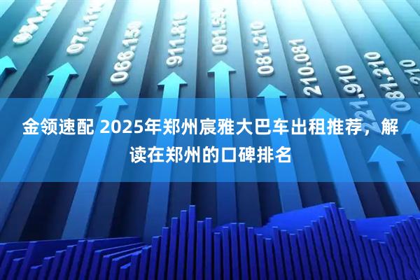 金领速配 2025年郑州宸雅大巴车出租推荐,解读在郑州的口碑排名